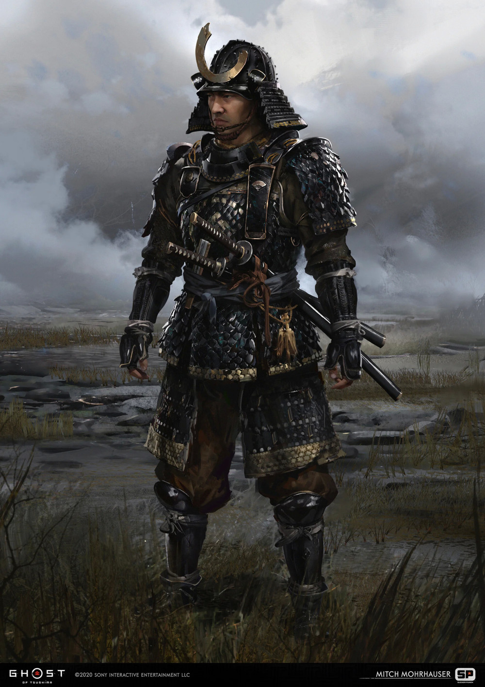 中世纪武士的华丽世界,《对马岛之魂》插画艺术赏析_腾讯新闻