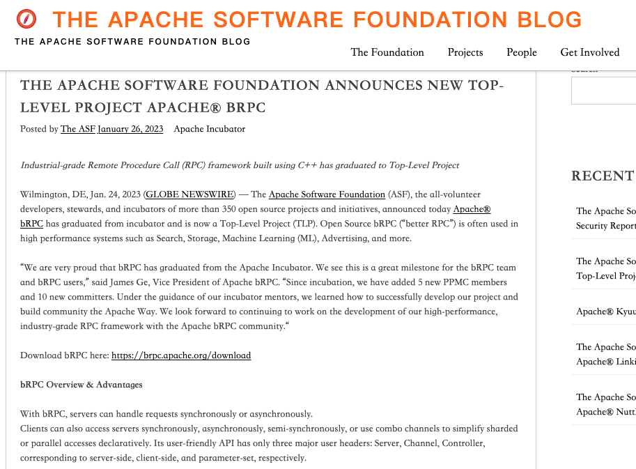 GitHub超14，000 Star，中国又一 Apache 顶级开源项目诞生！5