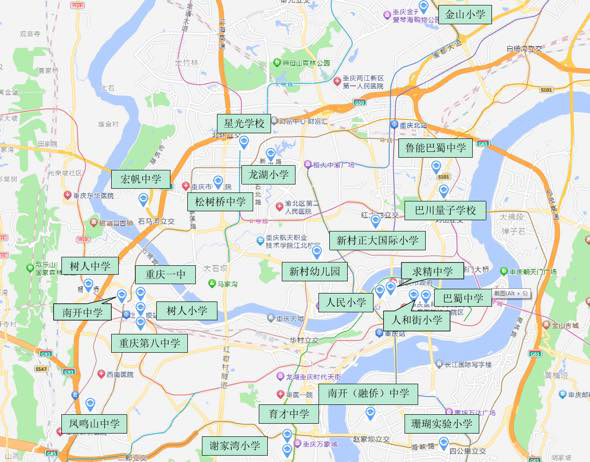 重庆南岸区小学划片图片