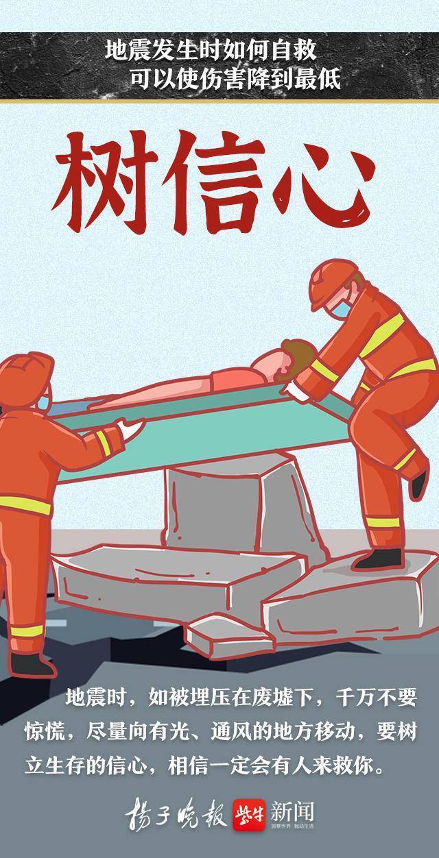 海报地震发生时如何自救可以使伤害降到最低