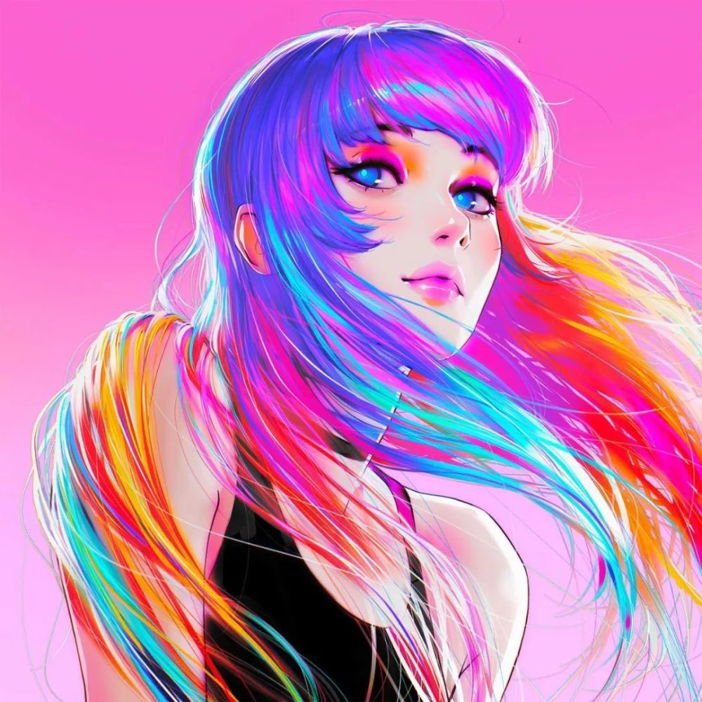 镭射效果拉满他是著名动画角色设计师酷炫画作让人过目不忘