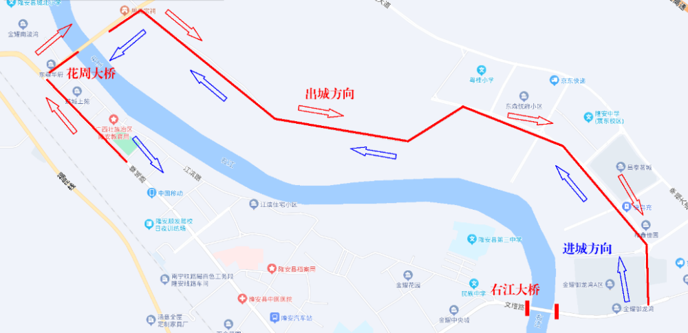 關於省道215線k144 285隆安縣城右江大橋交通管制的通告_騰訊新聞