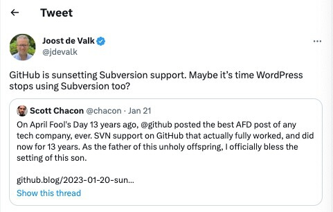 再见 SVN！GitHub “甩掉” Subversion1