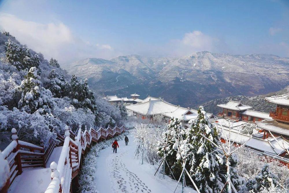 太原西山雪景美得如此彻底