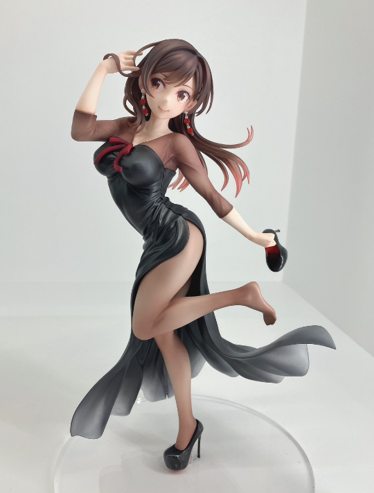 租借女友水原千鹤晚礼服手办彩色原型 这应该是千鹤首次穿嗨丝_腾讯