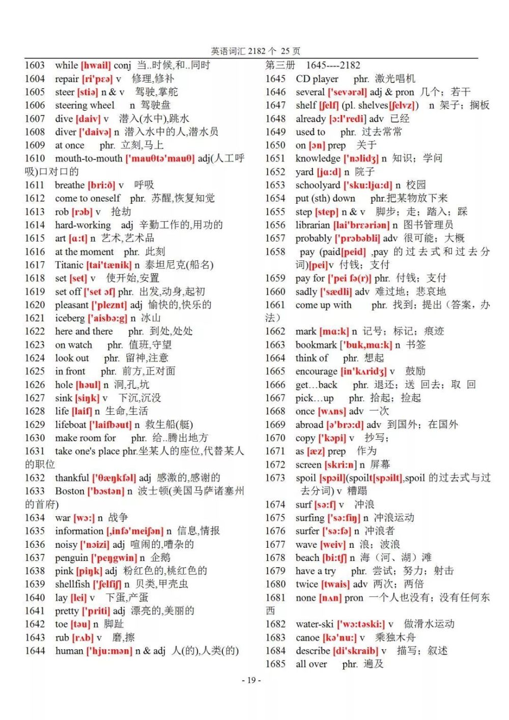 大学英语2182个根柢词汇+音标汇总_腾讯新闻插图(19)