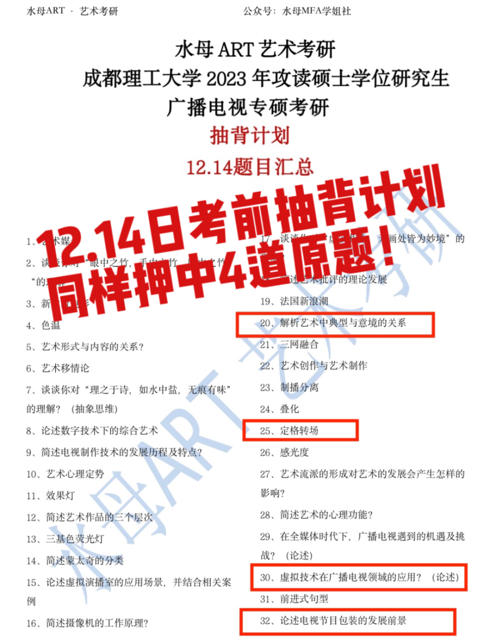 欢迎24新生加入水母学姐班!今年成理广播电视考研的几个重要问题你…(2023己更新)插图68