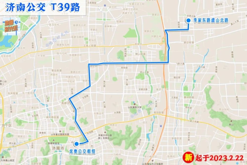 地圖填空·濟南2月22日起開通新公交線路—t39路_騰訊新聞