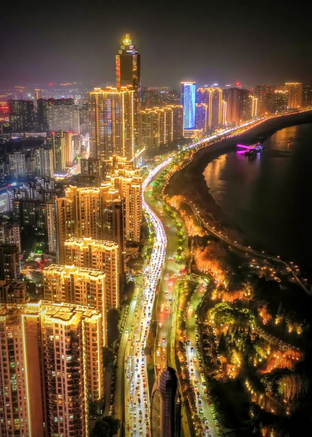 绝美夜芜湖高清大图