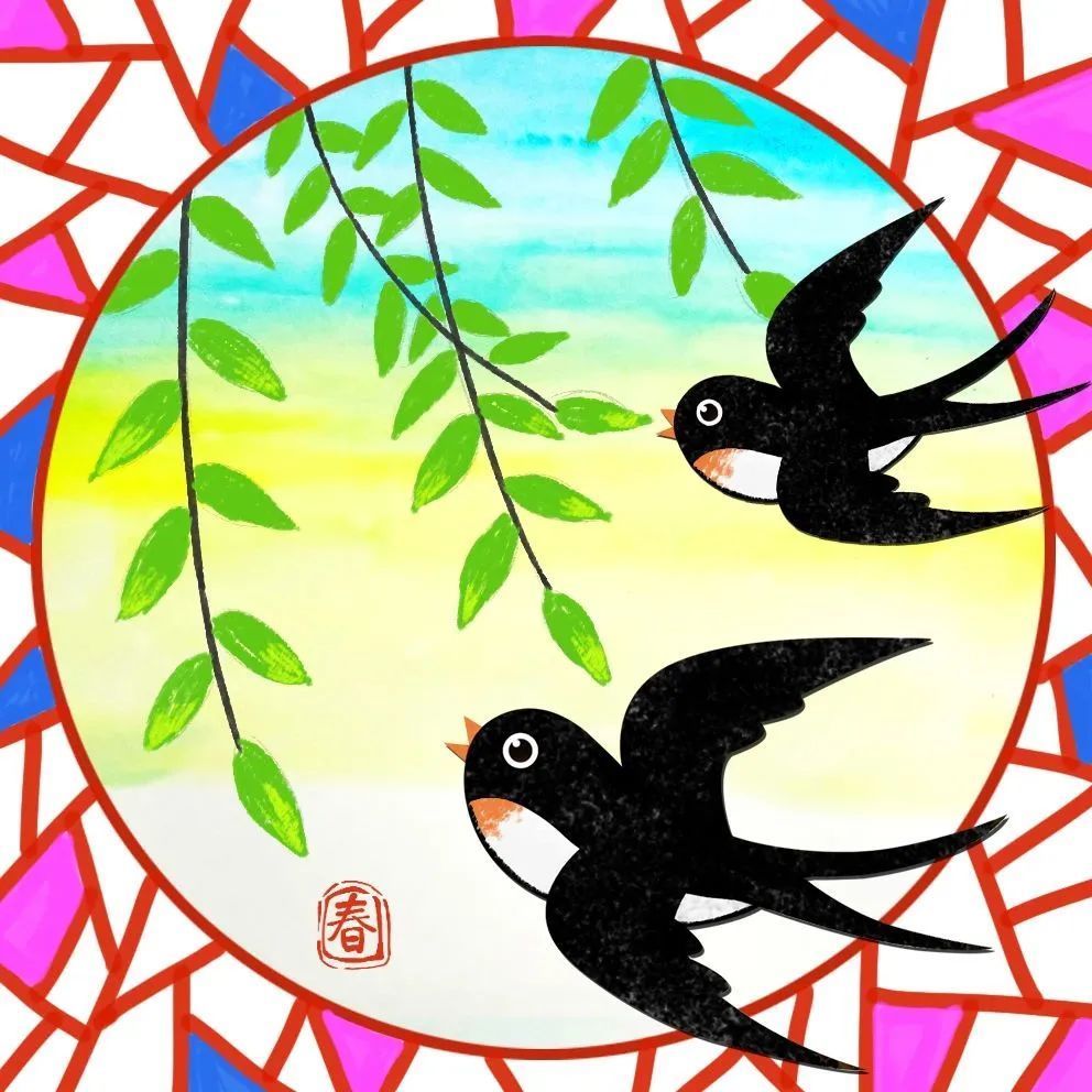 春季少儿美术课程分享 《似曾相识燕归来》_腾讯新闻