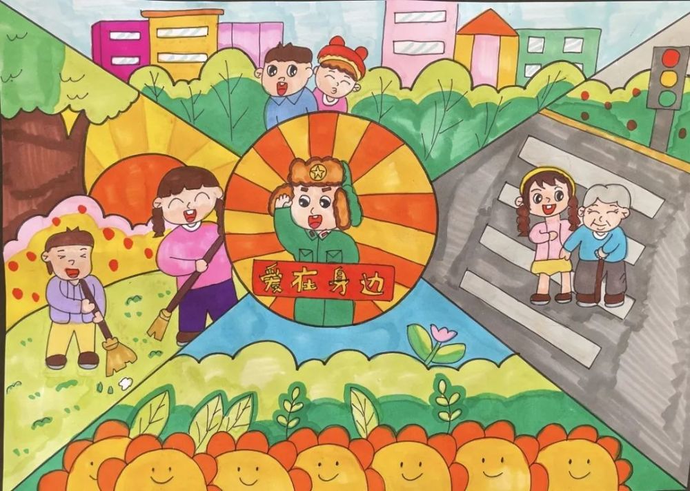 京城小画师共绘心中"真善美"_腾讯新闻