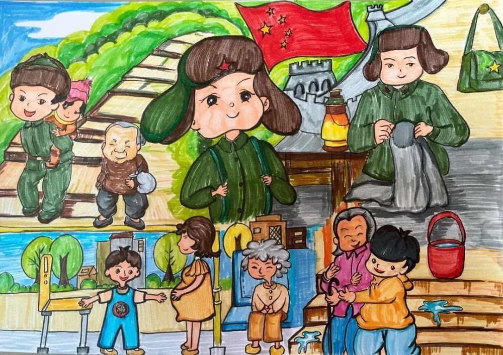 京城小画师共绘心中"真善美"_腾讯新闻