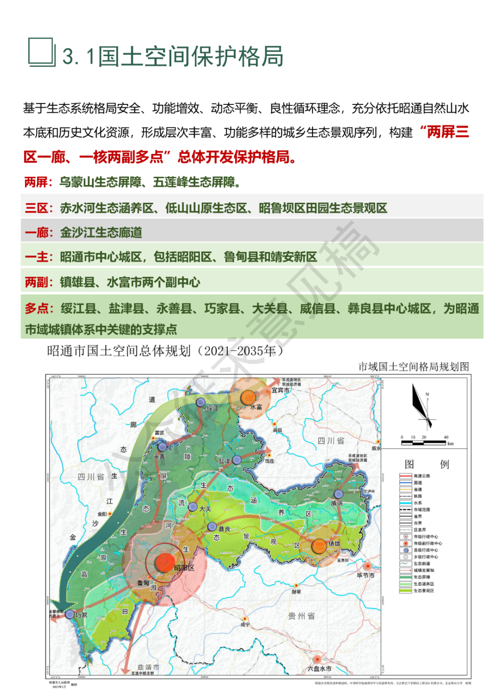 《昭通市国土空间总体规划(2021-2035年)》草案公示
