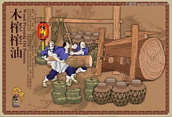 木榨榨油可追溯到一千六百年前,早在北魏贾思勰的《齐民要术》中,就有