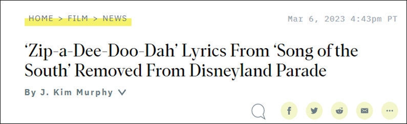 迪士尼乐园删除花车巡游配乐中的一段歌词，美媒称其源自种族主义电影