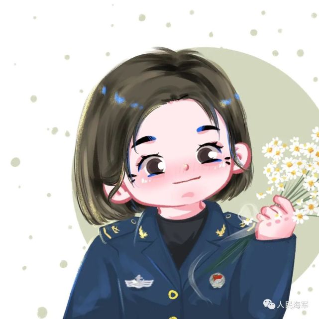 女军官,女兵,女文职,一组超可爱的动漫头像送给最美的你们