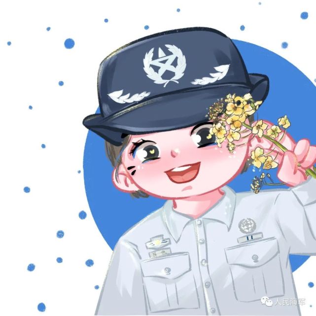 女军官,女兵,女文职,一组超可爱的动漫头像送给最美的你们