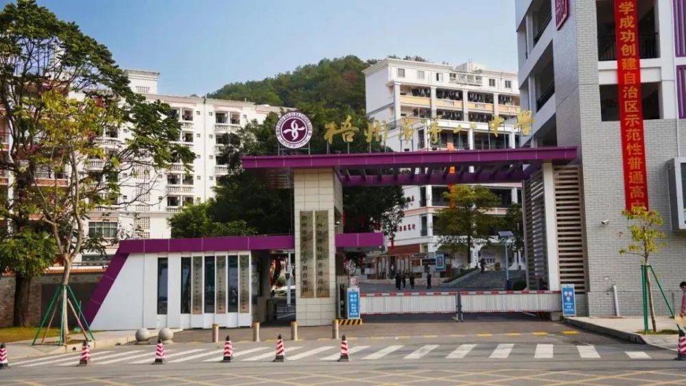 梧州市第八中学位于美丽的白云山山麓,始建于1965年,是一所寄宿制
