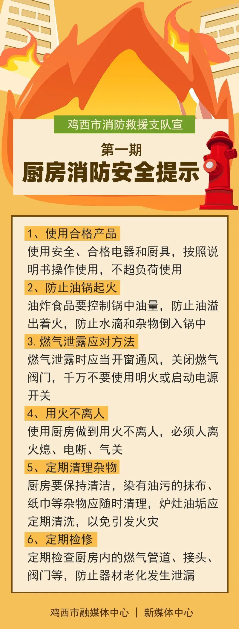 厨房消防安全提示(1)_腾讯新闻