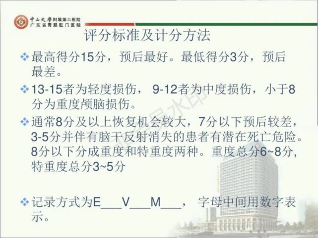 ppt格拉斯哥昏迷評分法系統講解