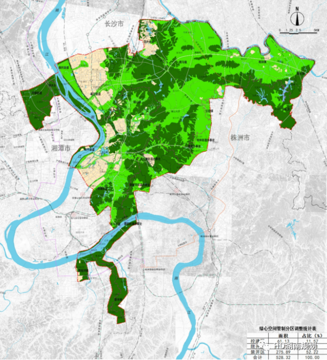空间管制分区长株潭城市群生态绿心地区规划成长株潭城市群生态屏障