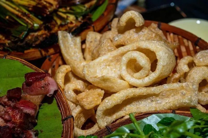 乐享云南美食傣族炸牛皮