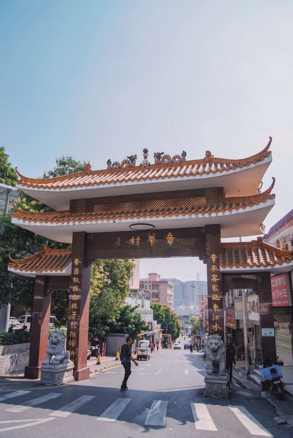 以这里为起点,可以一次性逛完清水河村,章輋村,鹤围村三个自然村.