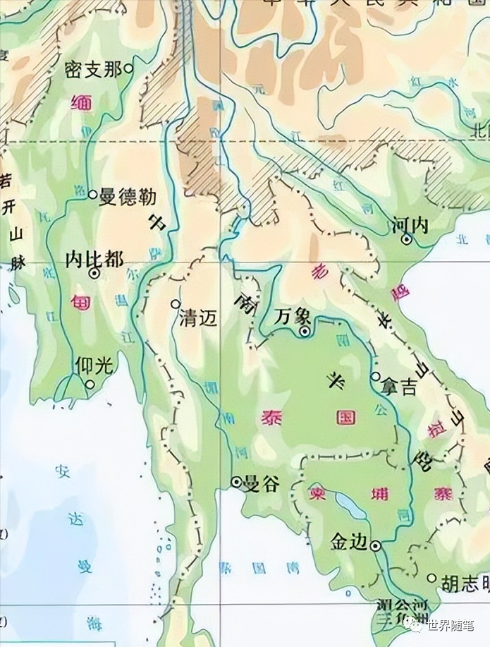 湄南河地图图片