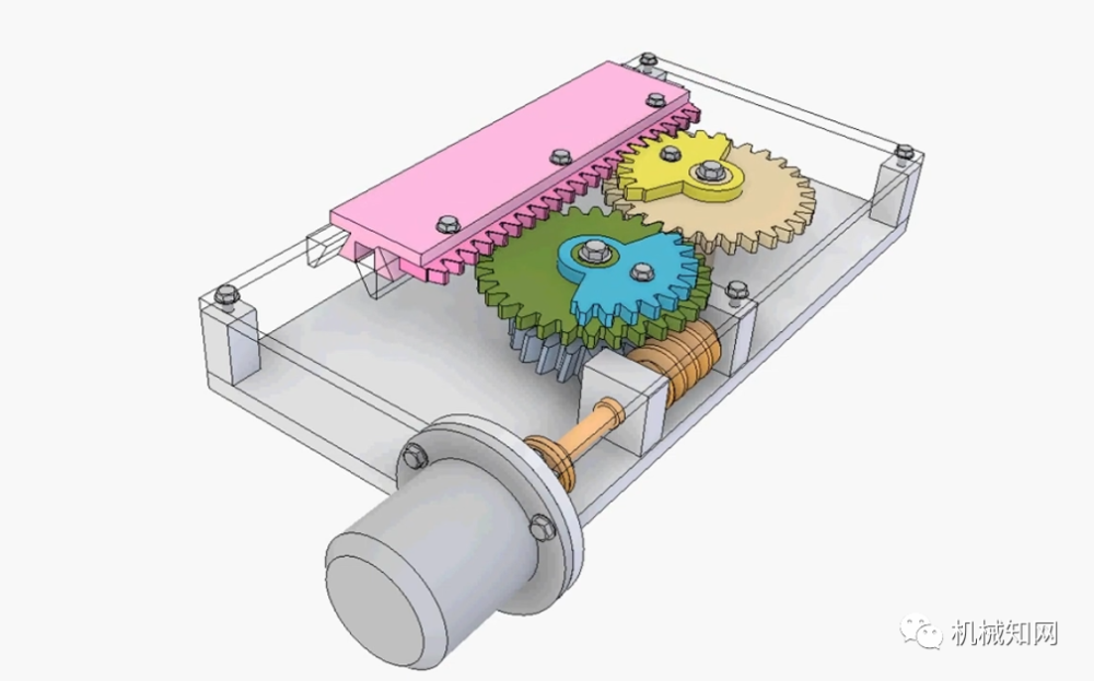 機械原理動畫【直線往復運動的齒輪傳動】,直觀易懂!_騰訊新聞