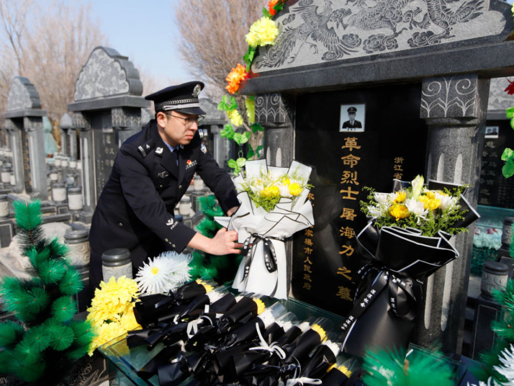 网上祭扫烈士墓图片