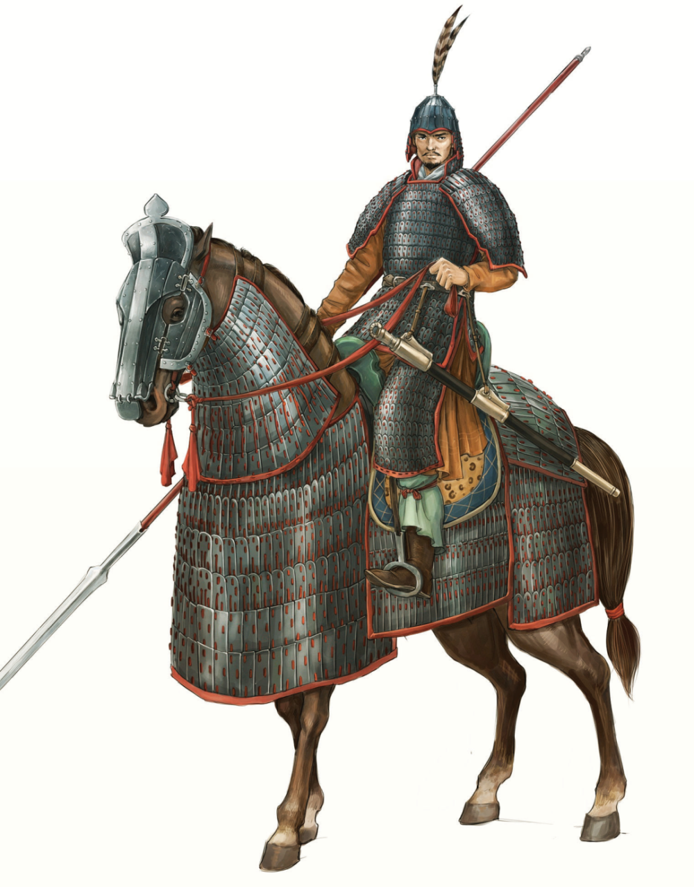 魏晋南北朝甲胄:67裲裆铠与甲骑具装