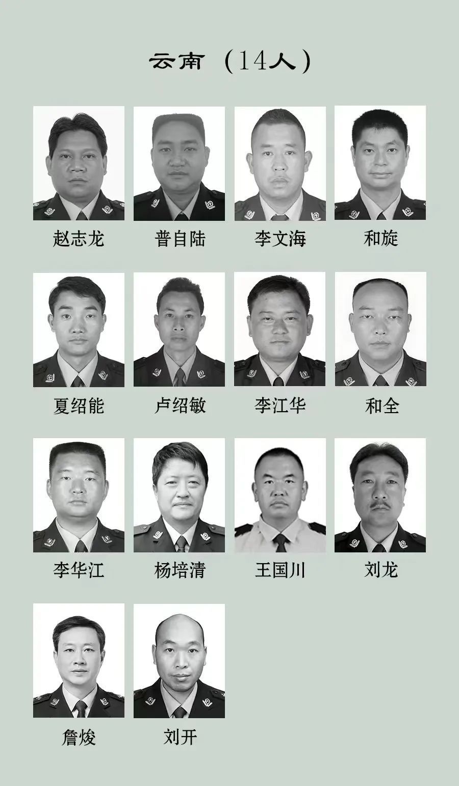 2022年全国因公牺牲民警名单公布,云南14人_腾讯新闻