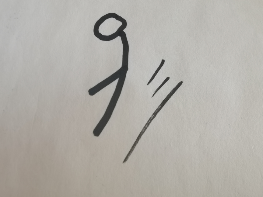 目前还没有发现屁的的甲骨文,可能是人后边一阵风,像这样~(孩子们写的