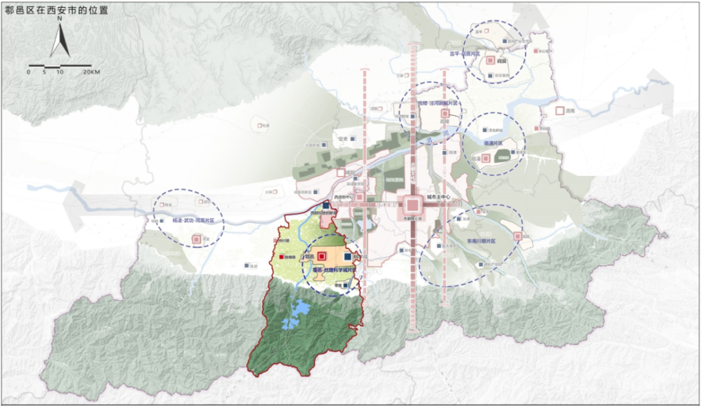 最新鄠邑区国土空间总规规划5条轨道交通打造西安都市圈综合性新城