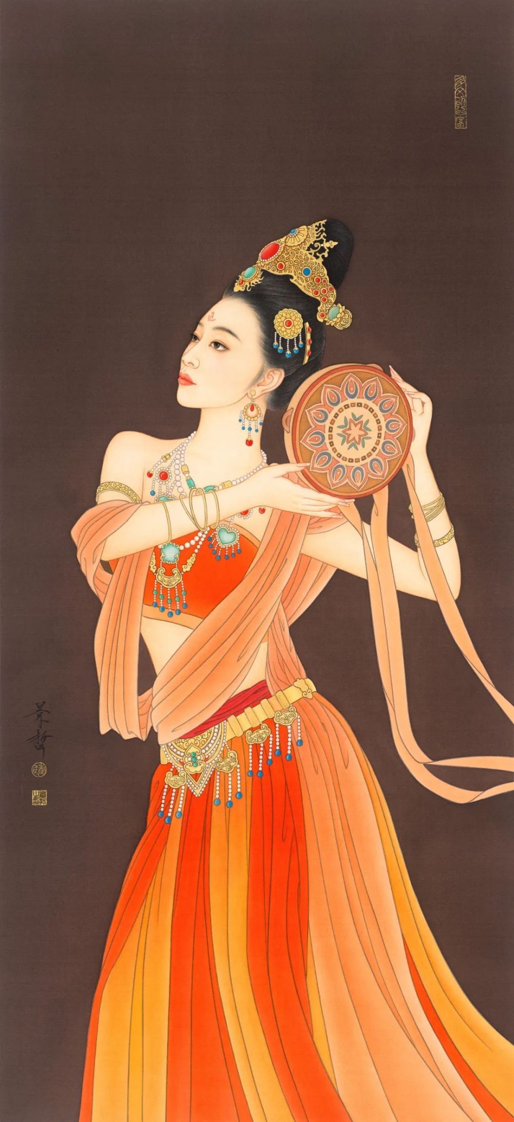 中国红丨崔景哲工笔画展_腾讯新闻