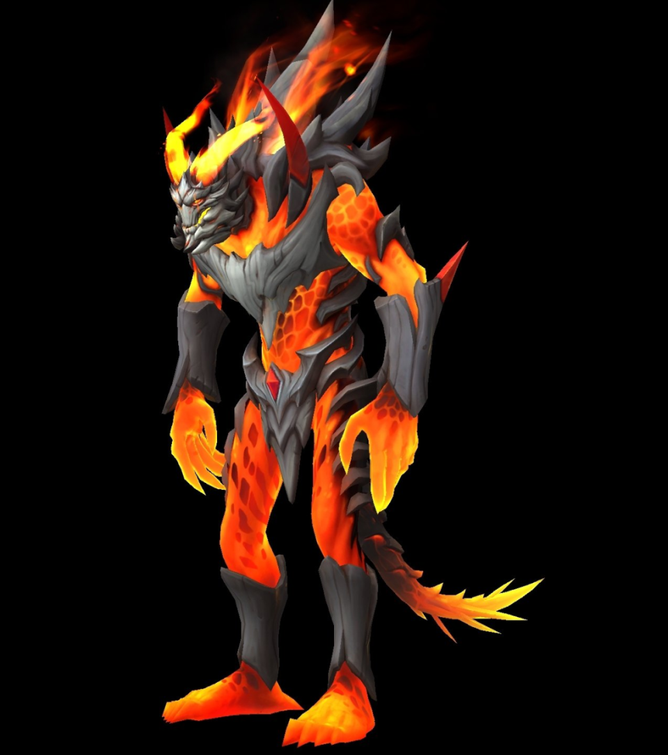 魔兽世界101ptr火焰龙王菲莱克人形态模型