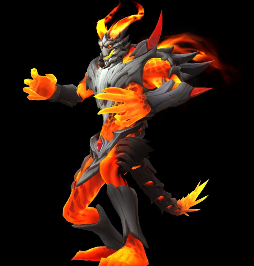 魔兽世界101ptr火焰龙王菲莱克人形态模型