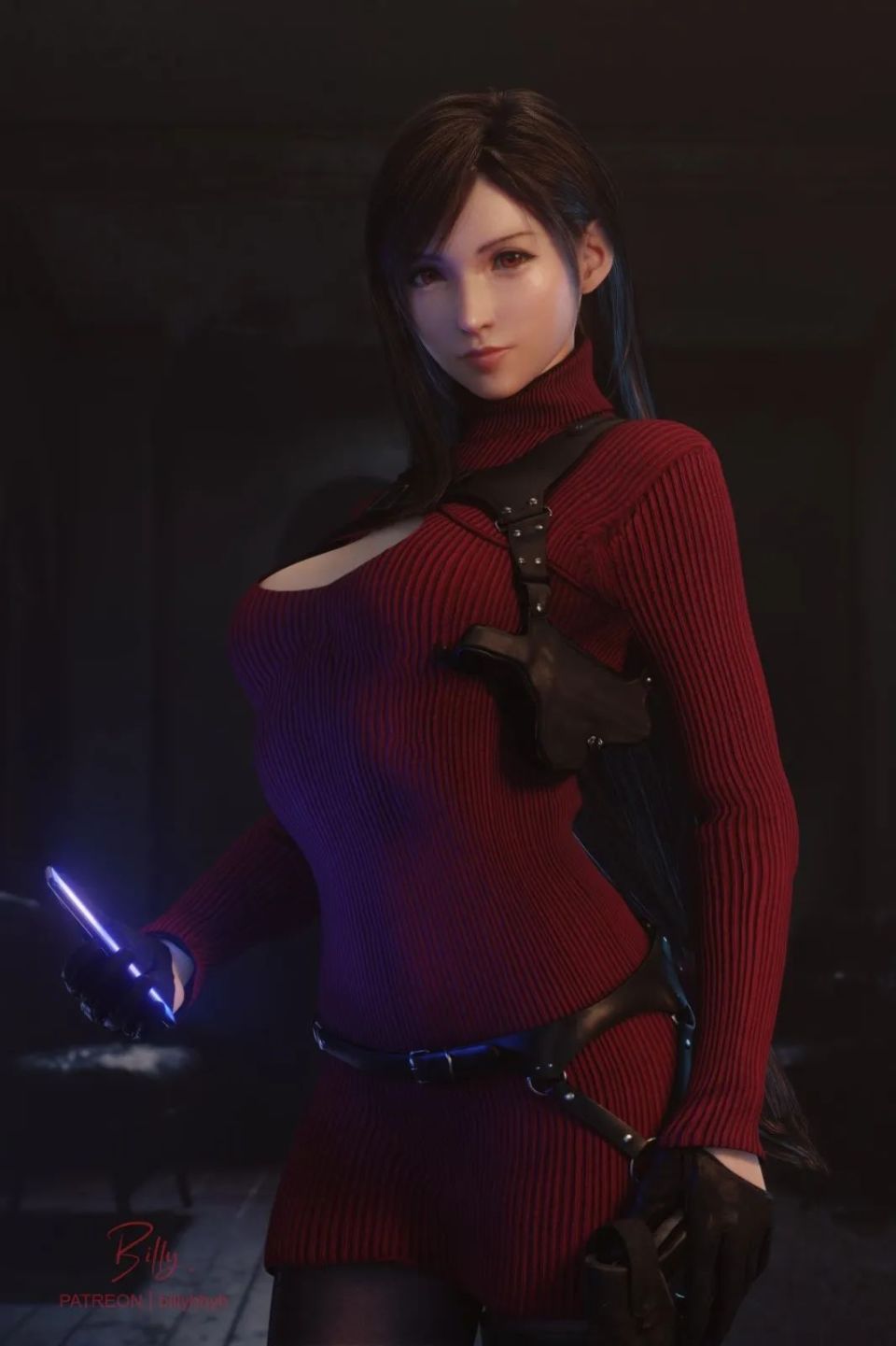 粉丝自制《最终幻想7》蒂法爱丽丝美图 身材真顶