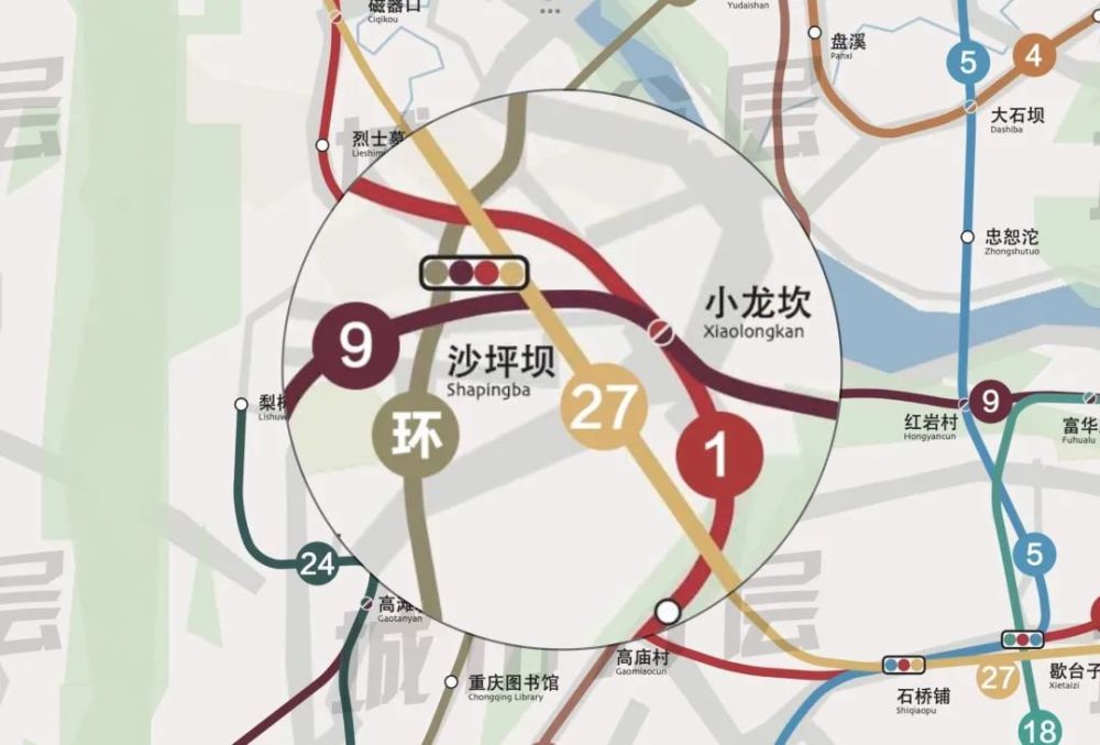 從璧山連接上茶園,共連接了三個鐵路客運站(重慶東站,重慶站,沙坪壩站