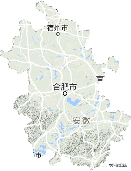 安徽省地形图高清版大图,安徽省卫星图,电子地图
