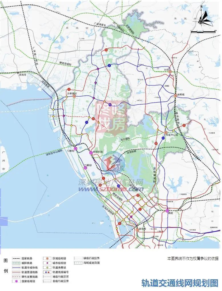 深中深珠城際17條地鐵線寶安規劃夠牛北部還將增加住房