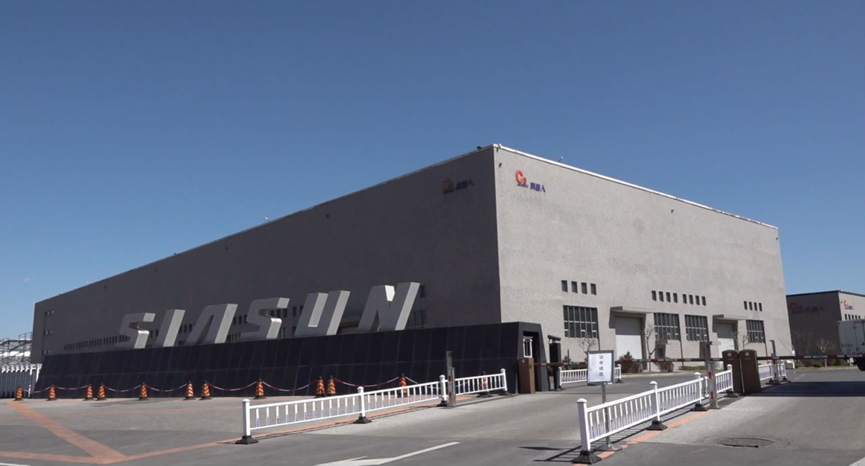 图为沈阳新松浑南智慧产业园入口作为科研机构孵化出来的一家机器人