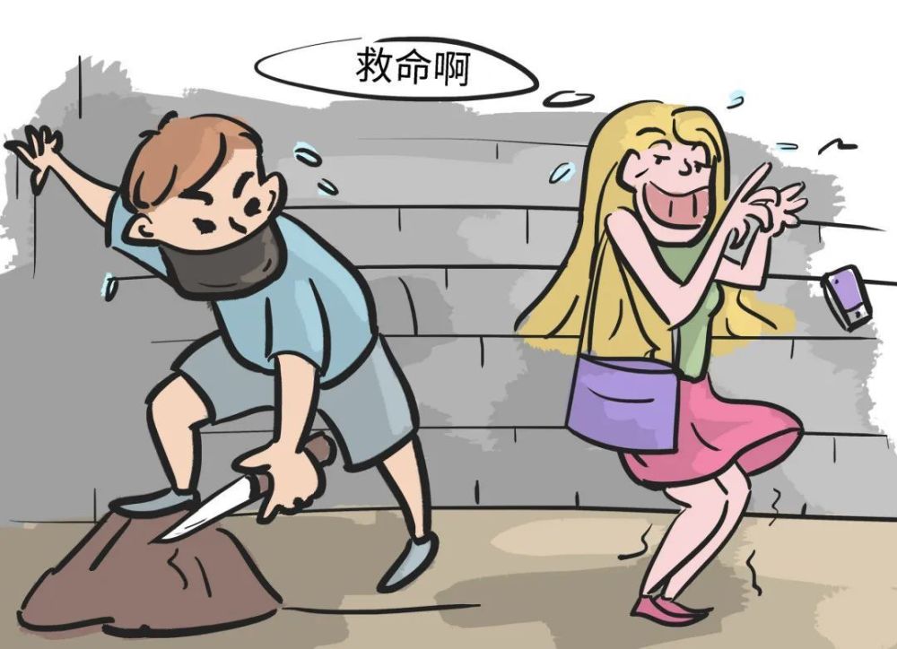 玉林一男子在二环北路持抢劫女子!