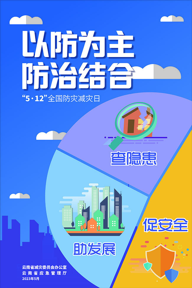2023年"5·12"全国防灾减灾日宣传海报_腾讯新闻