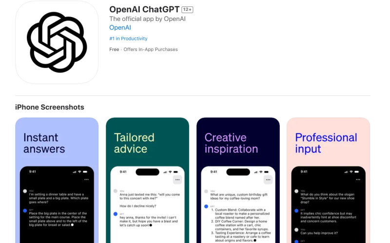 ChatGPT官方App上架苹果商店 IOS用户快来体验吧