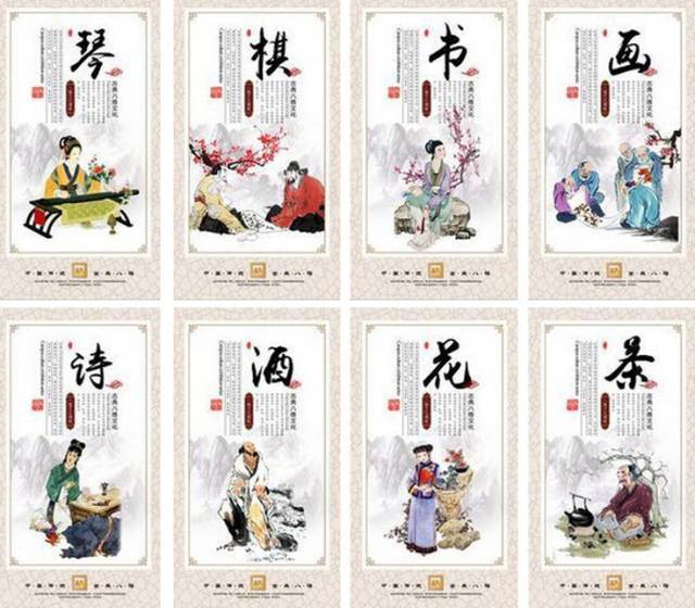 【国画花鸟】中国传统八雅,终于找齐了