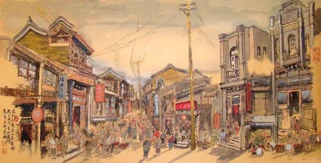 一组水墨画梦回老北京