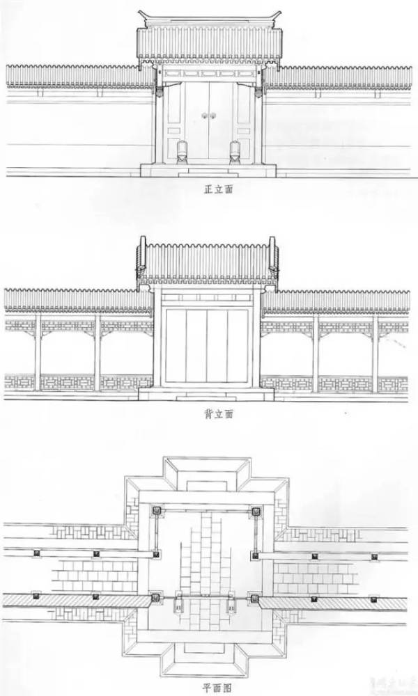 園前總平面圖02建築構架金柱大門蠻子門門墩如意門如意門磚雕1如意