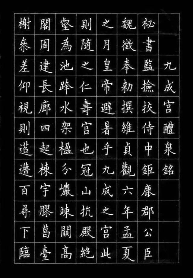 硬笔书法楷书九成宫醴泉铭写的真好