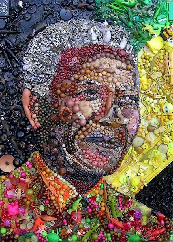 alex|“万物皆可作画”，纽扣、钉子、电话簿……这些艺术家，真会玩儿！